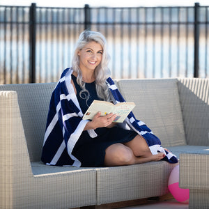 Navy Stripe Towel