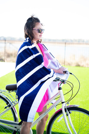 Navy Stripe Towel