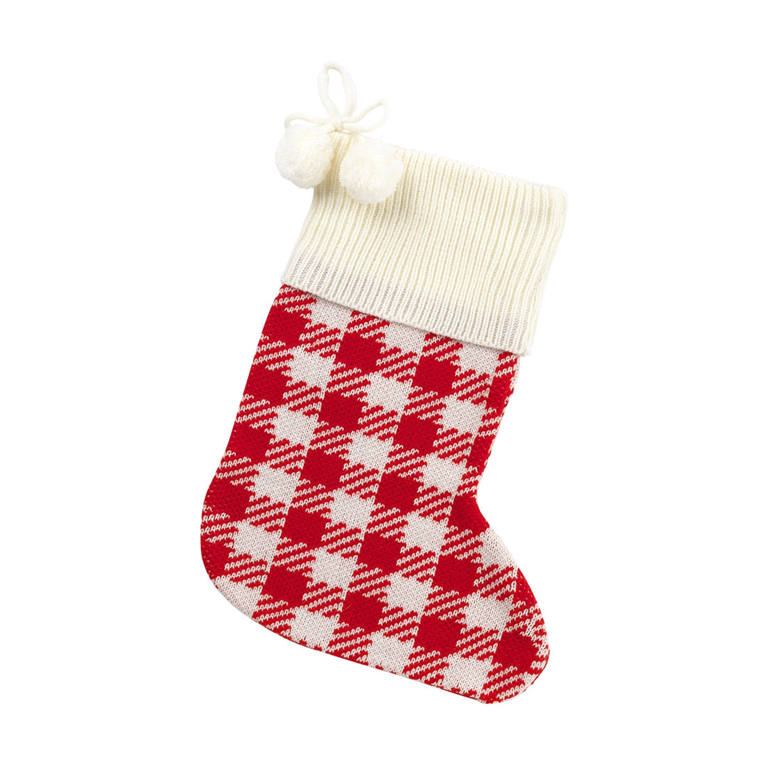 Red Check Knit Stocking