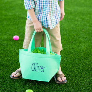 Mint Felt Easter Bucket