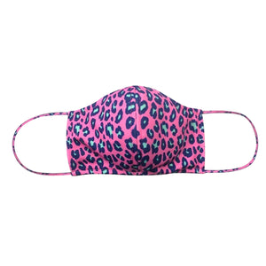 Hot Pink Leopard Adjustable Adult Face Mask