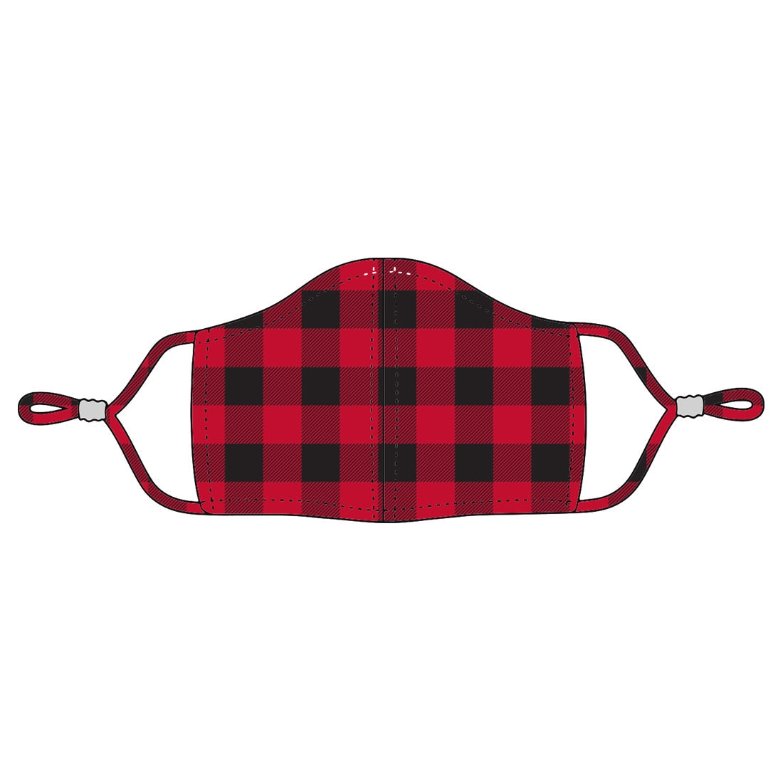 Red Buffalo Check Adjustable Adult Face Mask