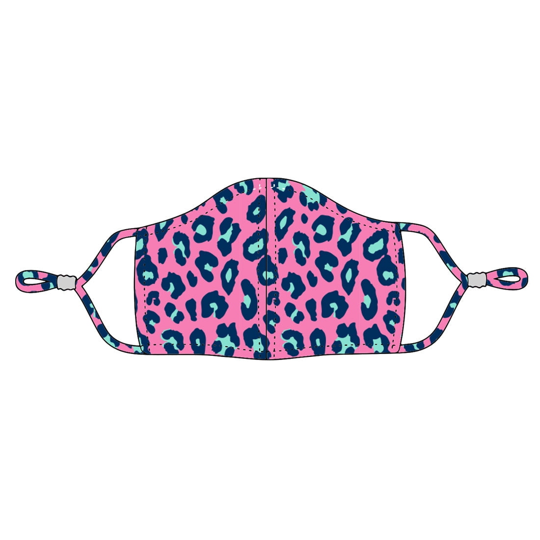 Hot Pink Leopard Adjustable Kids' Face Mask