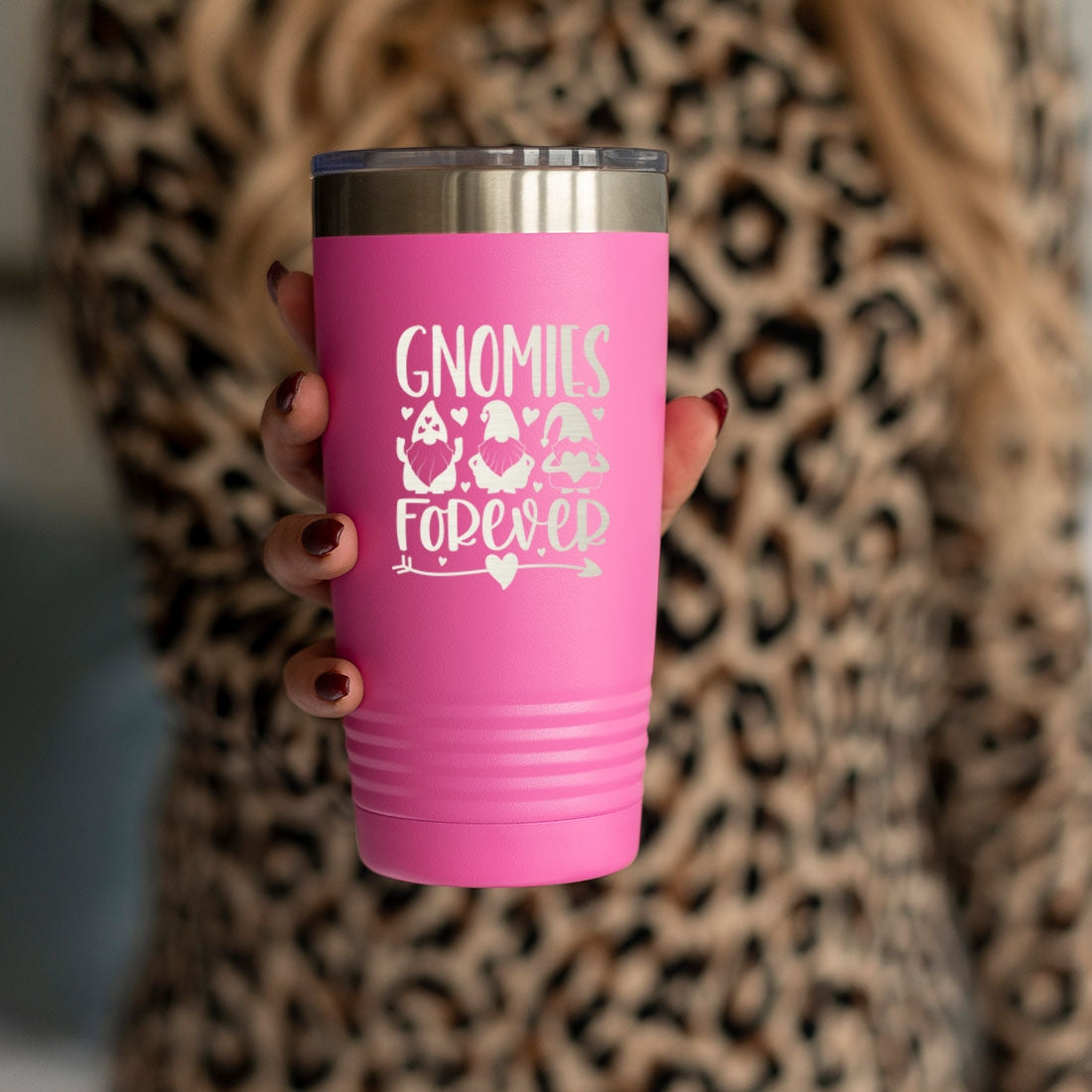 Gnomies Forever Pink 20oz Insulated Tumbler